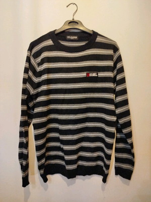 Fita fashion black striped pullover used, size XLarge