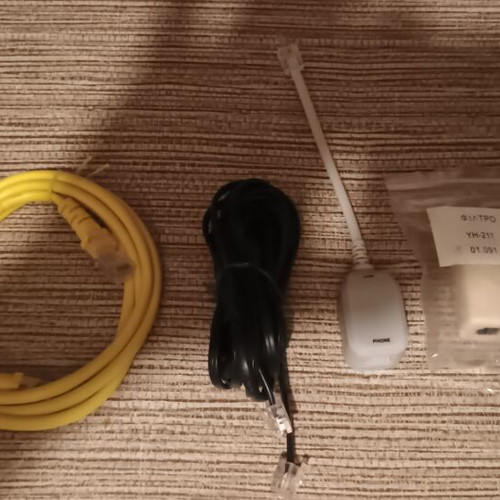 Mini telephony set like new with network cable and ADSL filters