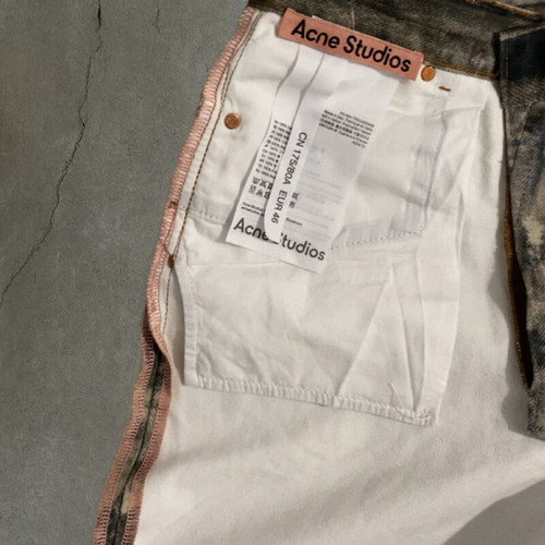 Acne Studios Trompe L’oeil Print pants new, multicolor, size M