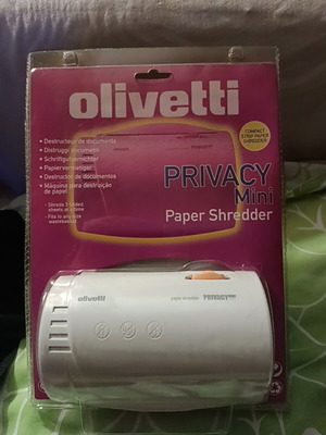 Olivetti paper shredder new