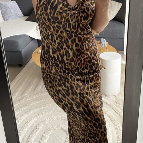 Pull & Bear leopard tulle dress size S like new
