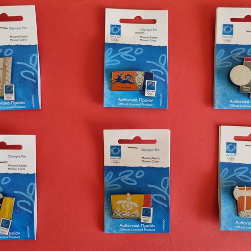 Athens 2004 Olympic pins Minoan Crete series new, set of 6