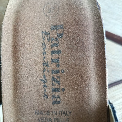 Patrizia Boutique leather sandals used, size 37, beige and brown
