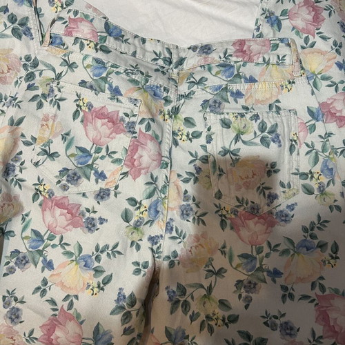 Jeans with floral patterns, new, size XL
