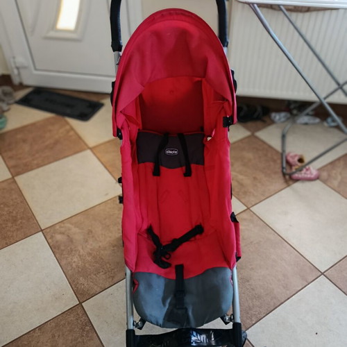 Chico Stroller used with sturdy frame and adjustable recline