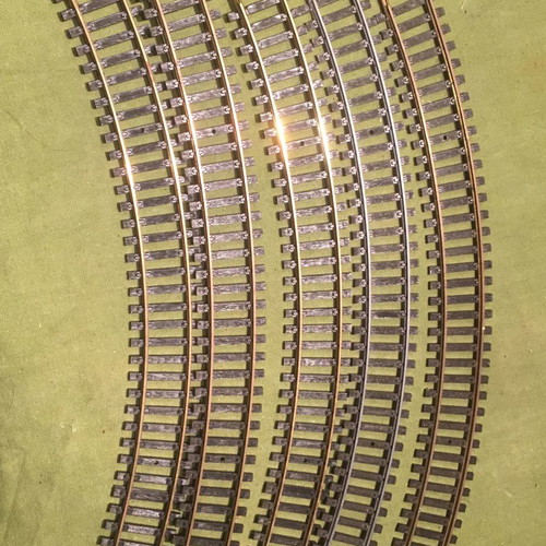 Jouef curved rails HO scale 1/87 used, set of 25 pieces