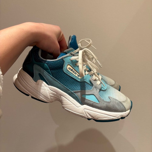 Adidas Falcon W sneakers size 38 like new, white and blue