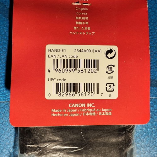 Canon E1 Hand Strap original unused, complete packaging