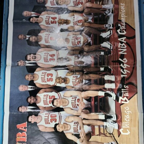NBA poster Chicago Bulls used, collectible
