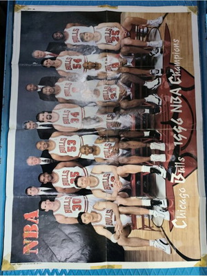 NBA poster Chicago Bulls used, collectible