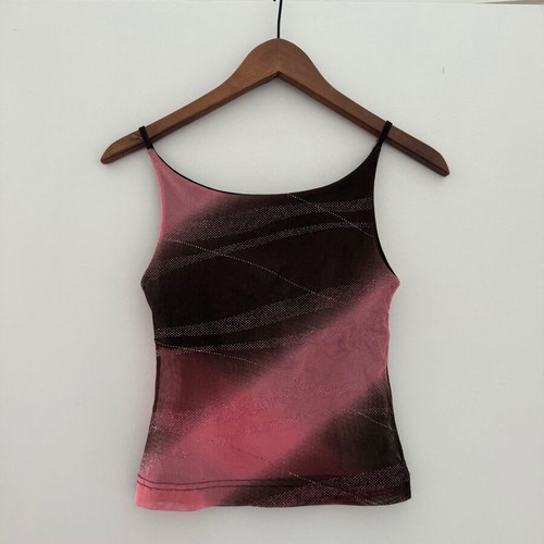 Vintage Y2K top, multicolour pink