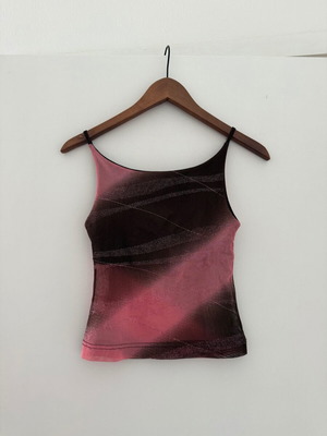 Vintage Y2K top, multicolour pink