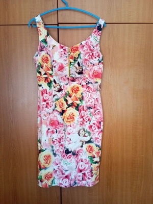 Matis dress with flowers and angels, like new, size M