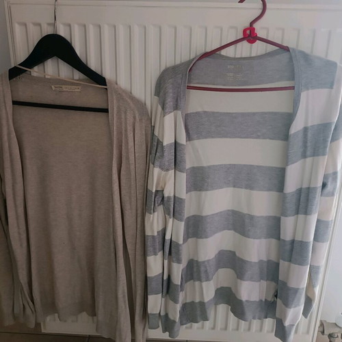 Women's vest and cardigans used, size large, brands aggressive, esmara, bershka