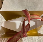 Chanel gift box new in gold color with ribbon