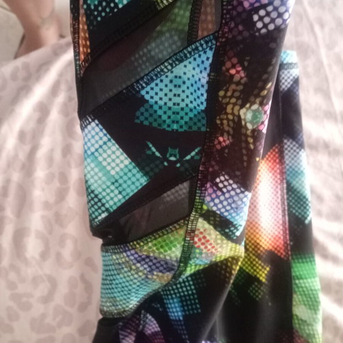 SugarFree women's leggings with side mesh panels new, multicolor