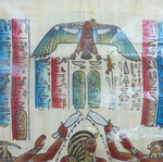 Papyrus sheet painted with traditional technique
