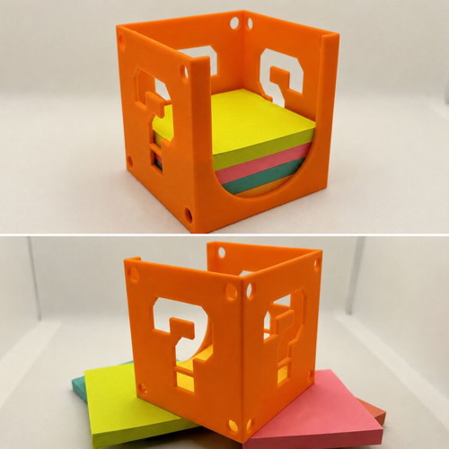 Holder 3D Print Mario Block Sticker Note Base