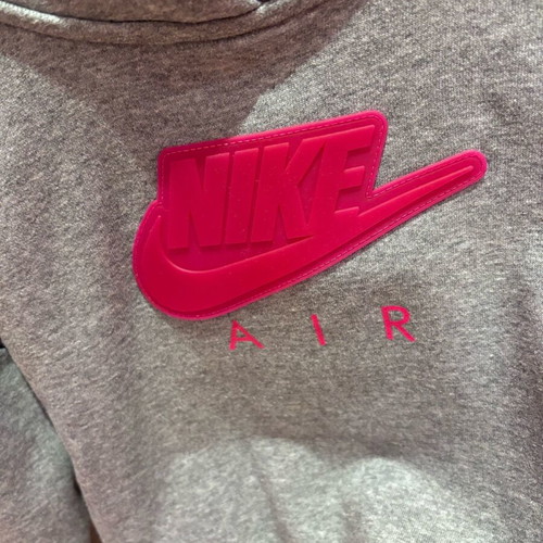 Nike cropped hoodie for girls like new, gray and pink