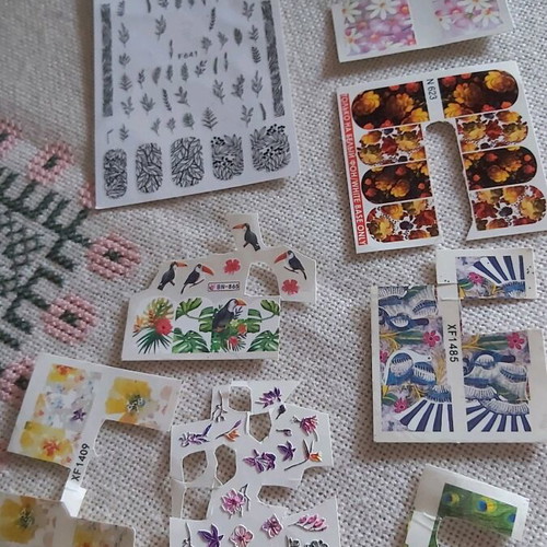 Nail tattoo stickers new, pack of 10 pieces