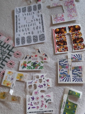 Nail tattoo stickers new, pack of 10 pieces