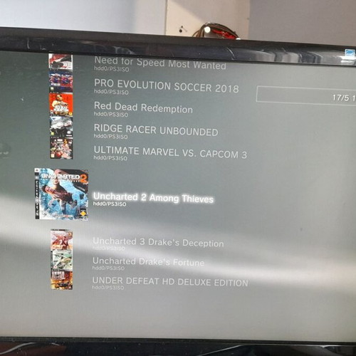 PlayStation 3 Slim 500GB HDD with many games and arcade emulators, like new