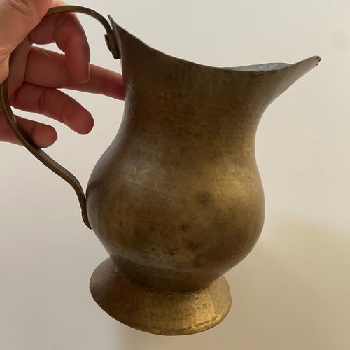 Antique brass pitcher