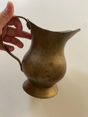 Antique brass pitcher