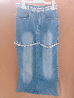 Interama long denim skirt like new, size S