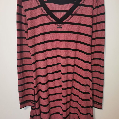 Attrattivo striped dress like new, size M, dusty pink