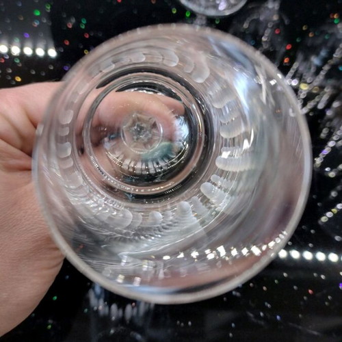 Thin-walled crystal glasses for wine and champagne, new, set of 6