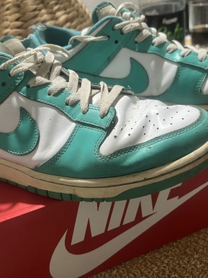 Nike Dunk Low αθλητικά παπούτσια νούμερο 45, άσπρα και τιρκουάζ