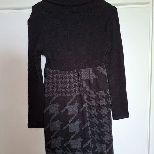 Winter dress with turtleneck, like new, black and gray