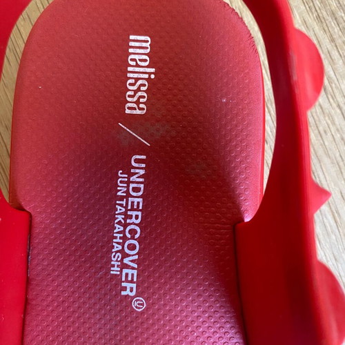 Melissa Undercover Red Sandals like new, size 38, spikes
