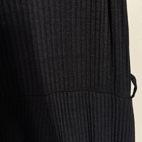 Black Rib One-Piece Jumpsuit used with side pockets