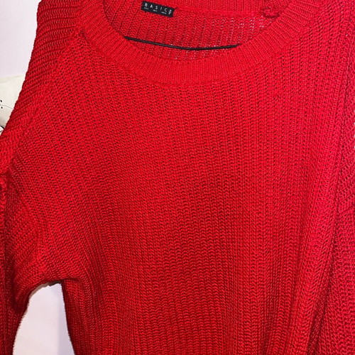 Stradivarius knitted pullover like new, red, size S