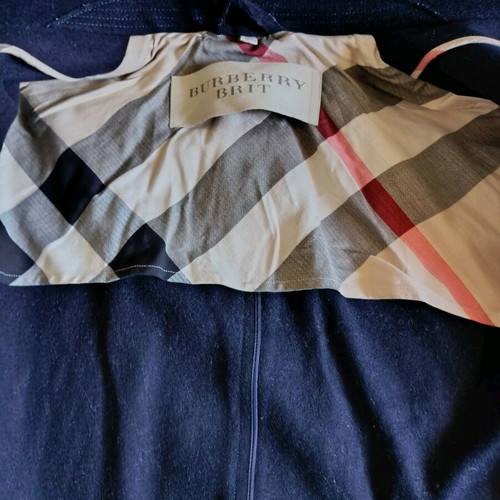 Burberry Brit Navy Blue Montgomery Duffle Coat, wool & cashmere