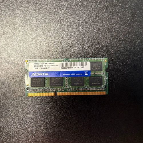 ADATA 4GB DDR3 1600MHz SO-DIMM RAM module AM1U16BC4P2-B19C