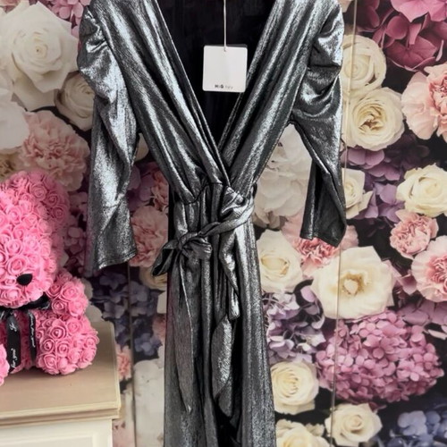 Silver dress new, gray, one size