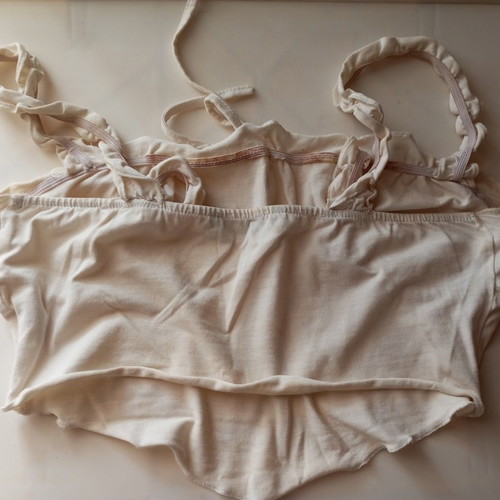 Shein women's white crop-top used, adjustable straps, size S