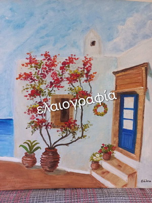 Oil painting on canvas new 40×40cm