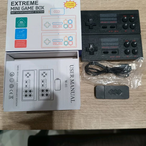 Mini wireless game console with 2 controllers, like new