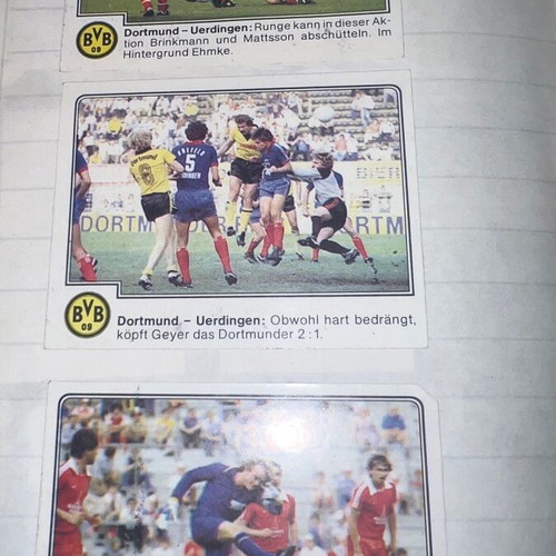 Sticker album used with football, Captain Planet, Star Trek stickers
