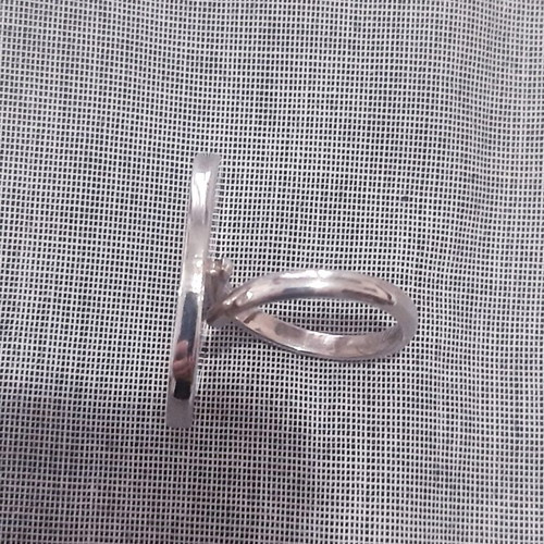 Anthousa Handmade Silver 925 Ring with Purple Enamel New
