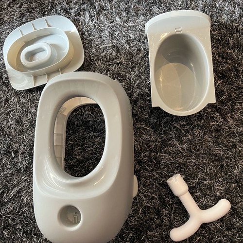 Whale steering potty grey like new with removable bowl