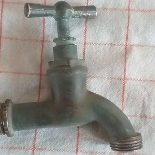 Collectible brass taps set of 6, old and unpolished