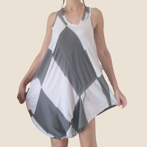Hugo Boss dress like new, white and grey casual cotton, size S