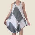 Hugo Boss dress like new, white and grey casual cotton, size S