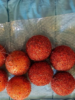 Christmas balls like new, pack of 16, orange, blue, brown