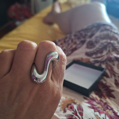 Ring new, size 8-9, stainless steel, silver color